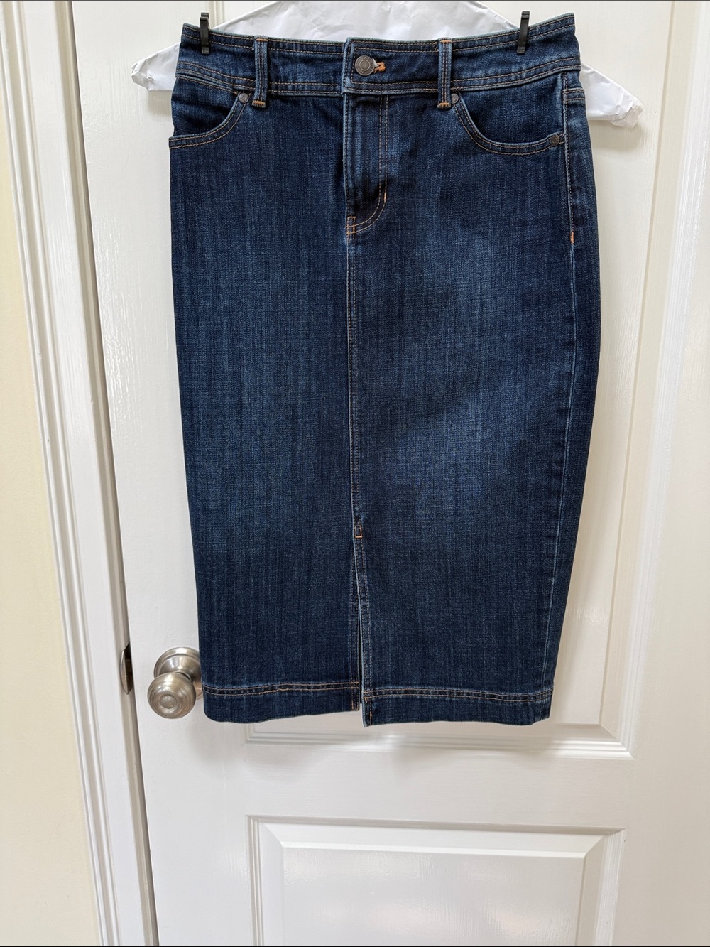 Talbots Dark Blue Denim Pencil Skirt